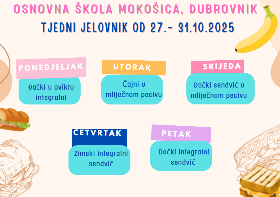 PREHRANA OD 27. – 31.10.2025