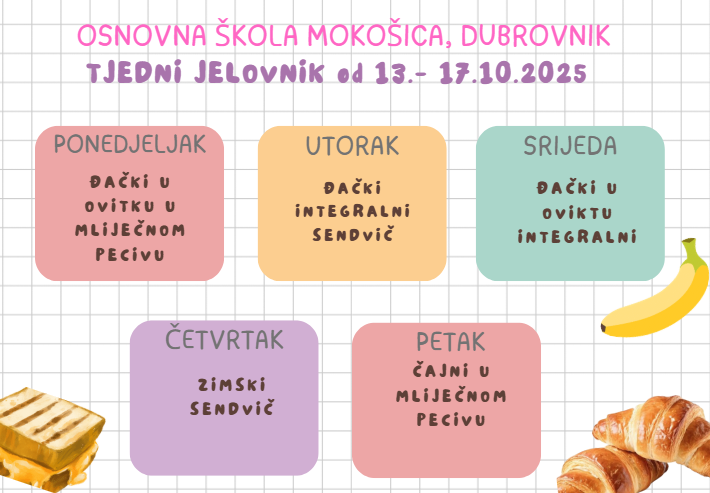 PREHRANA OD 13. – 17.10.2025.