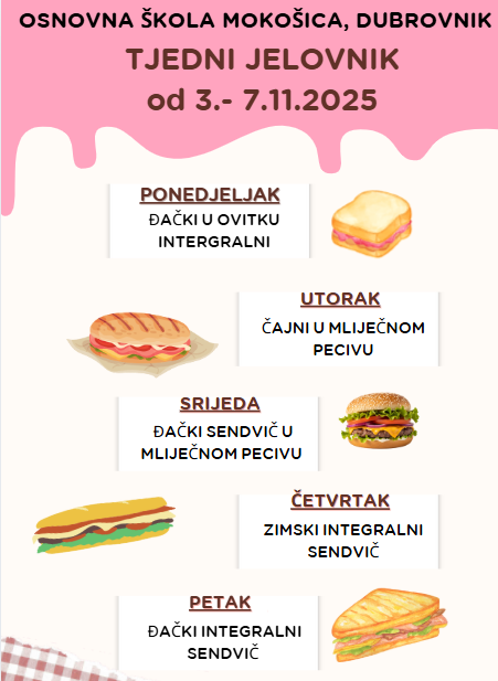 PREHRANA OD 3. – 7.11.2025